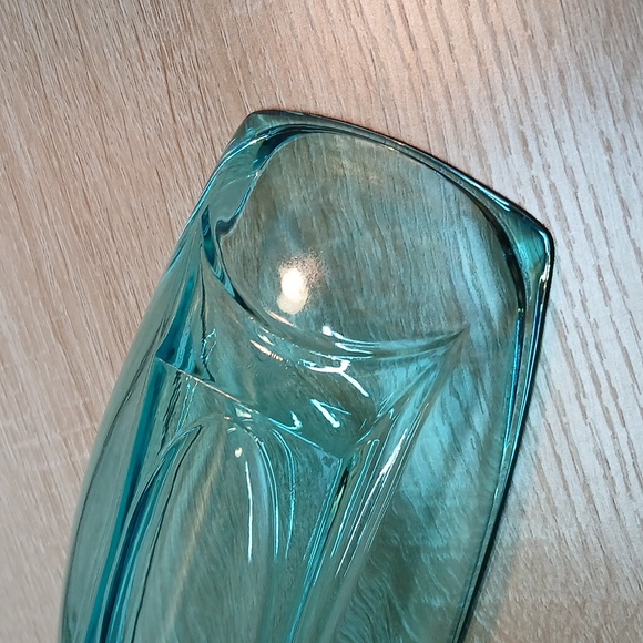 Vintage Blue Atlas Glass Relish Dish - Picture 11 of 14
